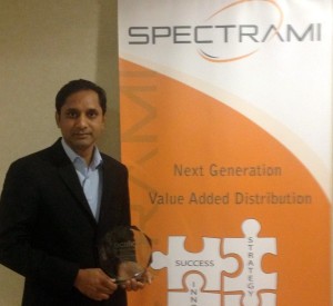 Anand Choudha with Actifio's Best Performer of the Year Award-EMEA