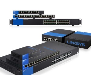 Switches and Routers stacked LINKSYS
