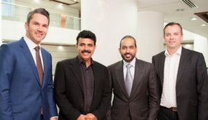 (L-R) Mario M. Veljovic, Parvez Ahmed, V.M. Chandrasekar and Laurent Journoud