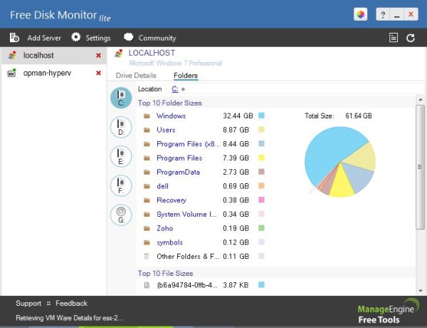 Free Disk Monitor Lite (folder view)