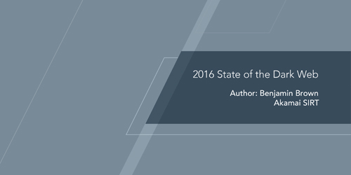 2016 State of the Dark Web