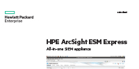 HPE ArcSight ESM Express