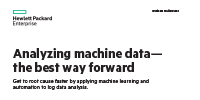 Analyzing machine data— the best way forward