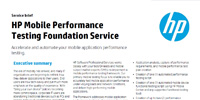 HP Mobile Performance Testing Foundation Service