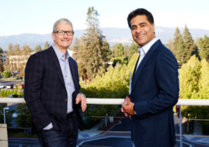 Tim Cook, Apple and Punit Renjen, Deloitte enterprise