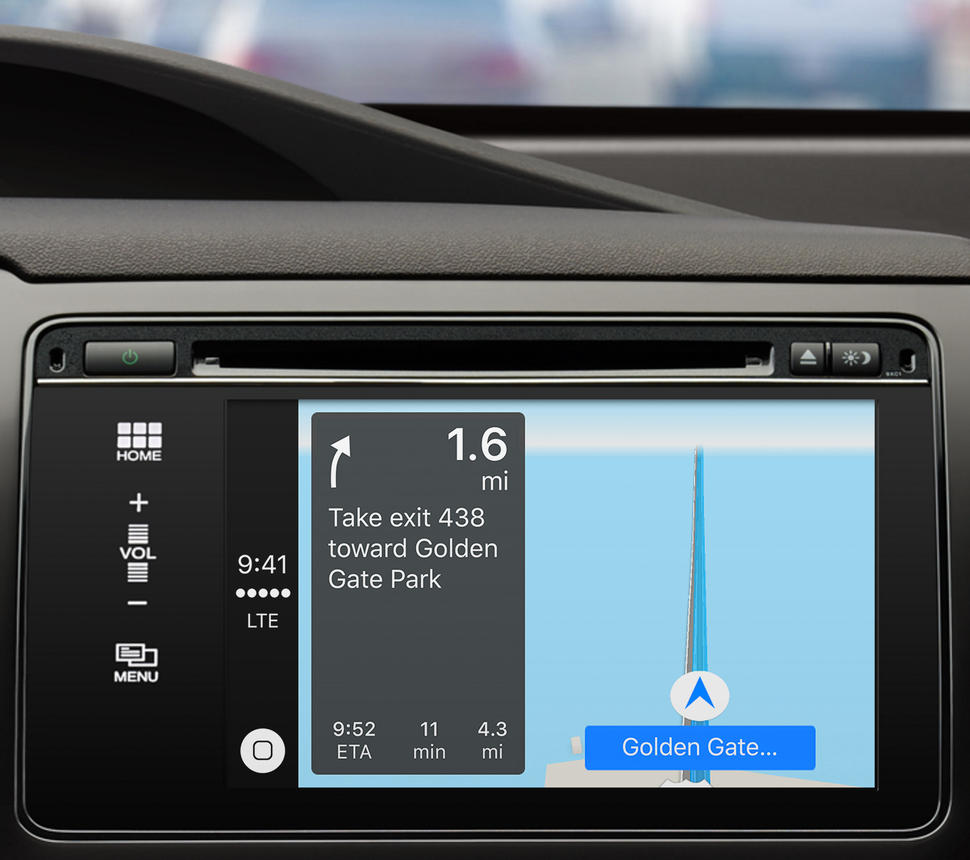 Apple's Maps app in CarPlay