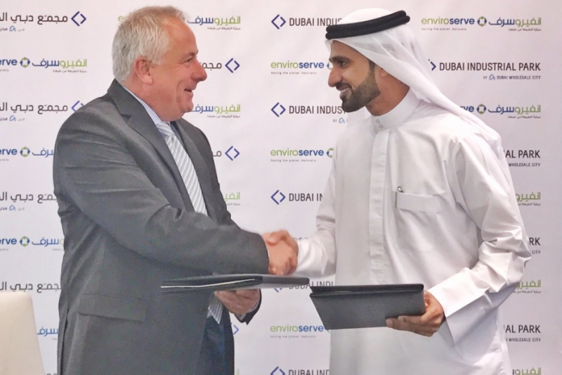 Stuart Fleming, Enviroserve UAE and Abdulla Belhoul, Dubai Wholesale City (Dubai Industrial Park)