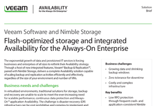 Solution Brief: Flash-optimized Storage and Integrated Availability for the Always-On Enterprise