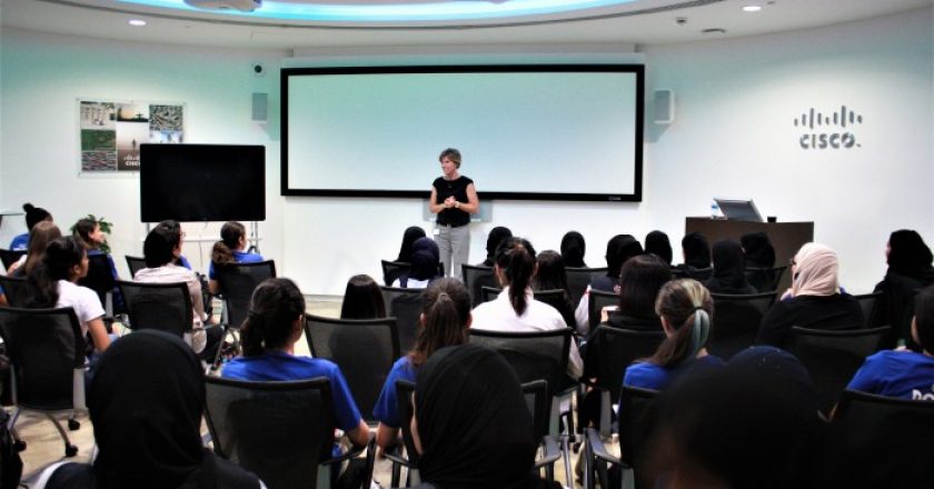 Frida Kleimert, Channel Lead – East Region, Cisco Middle East share her journey with the students at Cisco’s Girls Power Tech