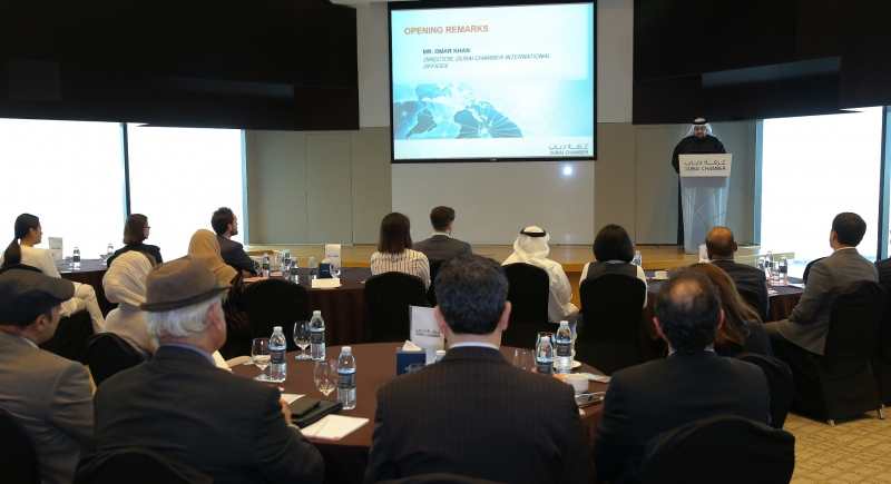 Omar Khan during the e-commerce workshop, Dubai Chamber