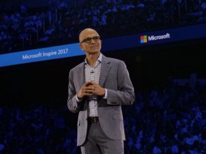 Microsoft CEO Satya Nadella at Microsoft Inspire 2017