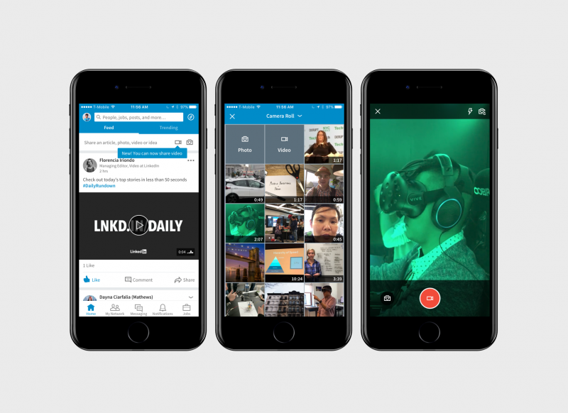 LinkedIn has introduced a new native video feature to its mobile app