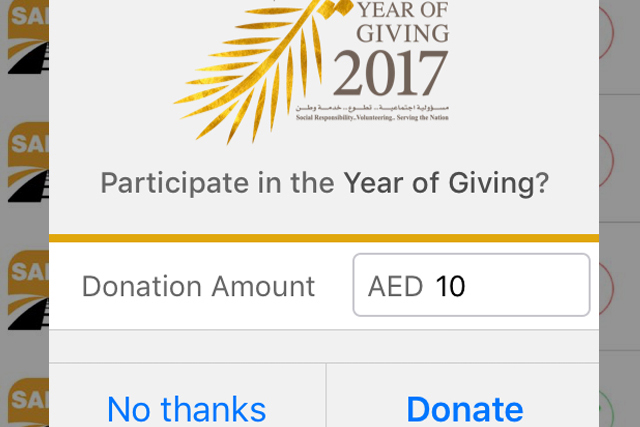 Smart Dubai has launched a service allowing Dubai Now users to donate through the app