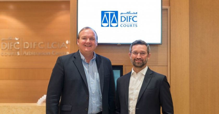 Mark Beer, co-chief executive registrar general DIFC Courts, and Dr. Noah Raford, chief operating officer, Dubai Future Foundation