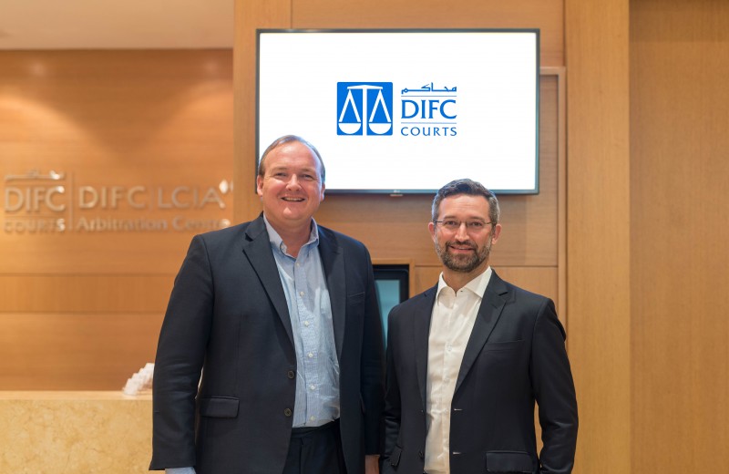Mark Beer, co-chief executive registrar general DIFC Courts, and Dr. Noah Raford, chief operating officer, Dubai Future Foundation