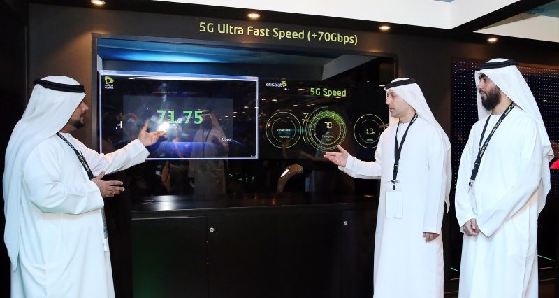 Etisalat Engineering team with live trial of 5G