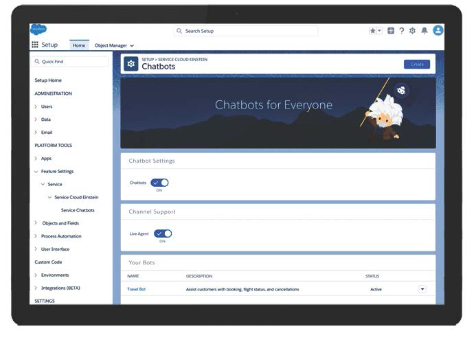 myEinstein automates the model building and data scoring process and custom predictive models and bots can be embedded directly into Salesforce workflows.