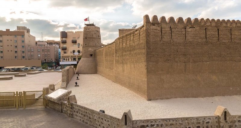 Al Fahidi fort - ancient arabic fortress in Dubai Museum, UAE