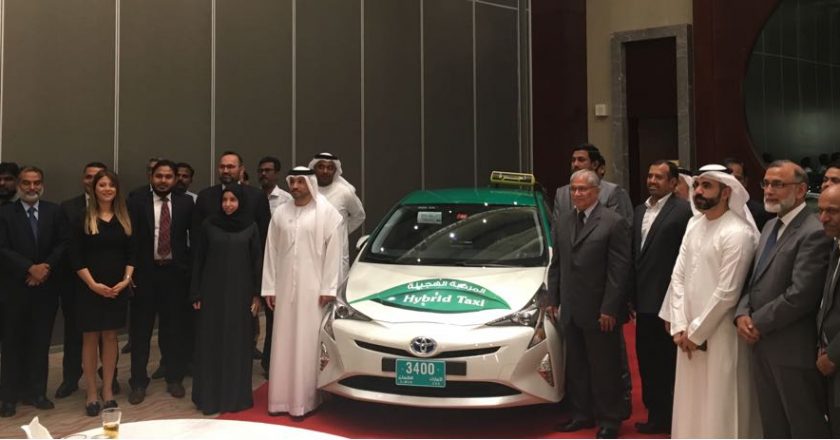 Officials from Arabia Taxi and Al Futtaim at the ceremony