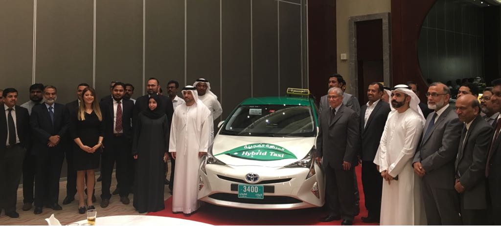 Officials from Arabia Taxi and Al Futtaim at the ceremony