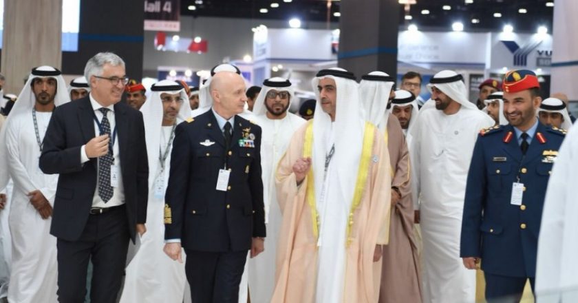 Sheikh Saif bin Zayed Al Nahyan, Deputy Prime Minister and Minister of the Interior, at the opening of UMEX