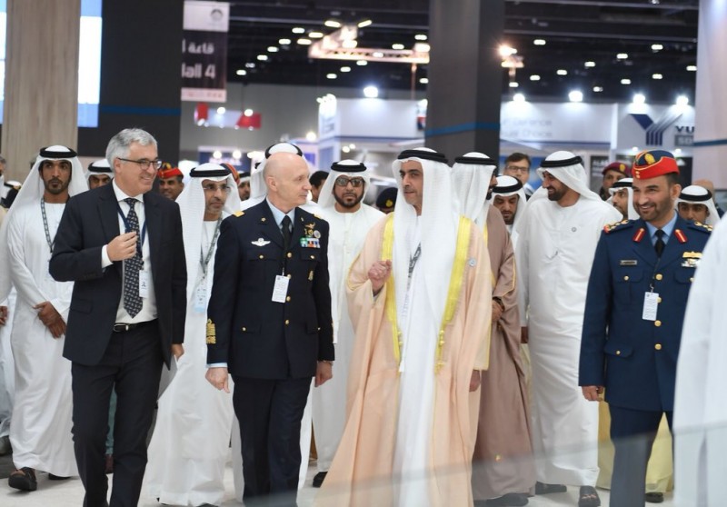 Sheikh Saif bin Zayed Al Nahyan, Deputy Prime Minister and Minister of the Interior, at the opening of UMEX