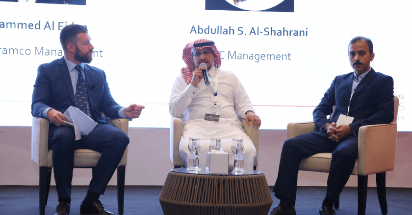 Panelists from Saudi Aramco and Saudi Electricity Company discuss their data management strategies with CNME editor James Dartnell