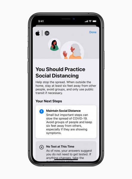 Apple COVID-19 app