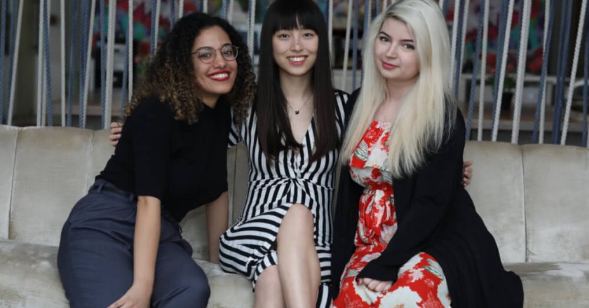 Yasmine Fadel, Ming Hu and Roxana Jula Founders, Women in Tech Dubai
