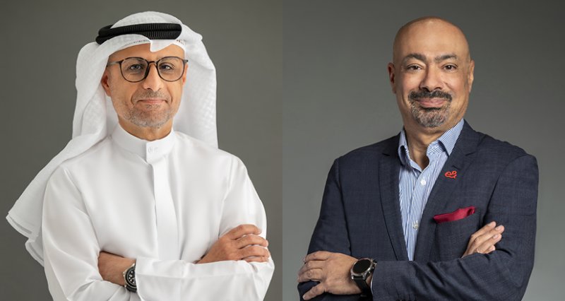 Jassem Mohamed Bu Ataba Alzaabi, Chairman, e& and Hatem Dowidar, Group Chief Executive Officer, e&.